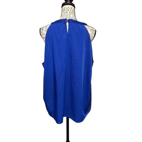 Grace Karen Blue SEQUIN Halter Top Plus 2X Whimsigoth Garden Fairy Holiday - Picture 4 of 8